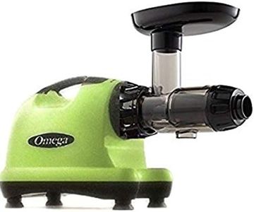 Omega J8006 Nutrition Center Quiet Dual-Stage Slow Speed Masticating Juicer Creates Continuous Fresh Healthy Fruit and Vegetable Juice at 80 Revolutions per Minute High Juice Yield, 150-Watt, Green