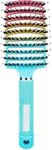 Boar Bristle Hair Brush, Wet & Dry Hair Brushes, Curved and Vented for Wet and Dry Detangling Hair Brush for Women Long, Detangling Long Curly Thick Hair for Women, Men & Kids (C)