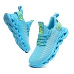 GSLMOLN Sneakers for Snow Running Cricket Shoes Outdoor Wide Width Dress for Men Thick Sole Sky Blue Shoes Size 12.5