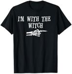 I'm with the Witch Funny Halloween His and Her Outfit T-Shirt