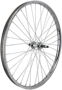 Wheel Master Rear Bicycle Wheel 26 x 1.75/2.125 36H, Steel Bolt On, Silver