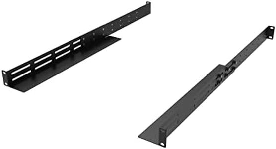 QiaoYoubang 1U Universal Rack Mount 4-Post Shelf Rail 16-29 Inches Deep for APC HP IBM DELL and Compaq