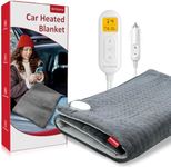 Comfytemp 12V/24V Car Electric Blanket for Back Pain Relief 17"x 33", 4 Heat Settings, 11 Auto-Off, Portable Mini Travel Blanket for Back Pain, Neck, Shoulders and Cramps Relief Washable