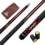 CUESOUL 58 Inch Hardwood Canadian Pool Cue 19-21oz Billiard Cue Stick with Irish Wrap (CSPC015)