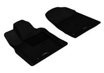 3D MAXpider Front Row Custom Fit All-Weather Floor Mat for Select Dodge Durango/Jeep Grand Cherokee Models - Kagu Rubber (Black)