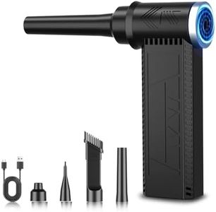 Meudeen Cordless Electric Air Duster: 120,000 RPM High-Speed 4-Speed Adjustable Blower, Rechargeable Battery-Powered Dust Cleaner for PC Keyboards, Electronics, Cars & Outdoor Use – Compact & Powerful