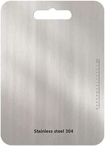 Stainless Steel 304 Cutting Board, Sustainable Kitchen Cutting for Scale Board Butcher Block for Meat, Cheese, Heavy Duty, Cut Boards (9.8"x5.9" x 0.078")