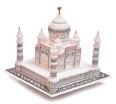 Taj Mahal Tajmahal Marble Replica Model India Agra Souvenir Collection for Decor Gift (with Painting Work, 6" inch or 15 Centimetre)
