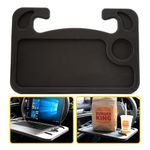 CUTEQUEEN Car Steering Wheel Desk, Car Table, Steering Wheel Tray, Steering Wheel Computer Desk, Car Food Tray for Most Vehicle Steering Wheels (black)