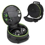 ENHANCE Portable Headphone Case for Wired & Wireless Headsets - Compatible with Xbox Wireless, Beats, Bose & Gaming Headphones - Extra Padding, Accessory Storage, Strap & Carrying Handle - Green