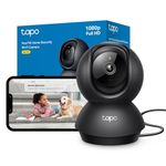 Tapo C201 Pan/Tilt Indoor Camera House Security Camera, WiFi Camera, No Monthly Fee, AI Detection, Dog Camera, Baby Camera Monitor, 1080p Full HD, 360° View, Night Vision, Works with Alexa & Google