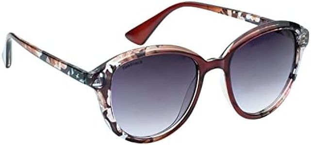 Fastrack Women's UV Protected Polarized Rectangular Sunglasses (P476GY1V|56|Black)