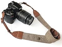 Alled Camera Strap Neck,Camera Strap for Canon Nikon Sony Lumix Kodak Fuji Olympus Dslr Universal,Vintage Soft Comfortable Adjustable Quick Release Camera Shoulder Neck Strap (Soft Brown)