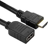 pjp electronics Premium Quality HDMI Extension Cable Lead, Hdmi Extender Cable Male to Female Joiner Cable Support 4K@60Hz (6.6feet - 2 METER)