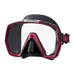 Tusa M1001 freedom HD colour silicone diving mask, black/metallic red frame