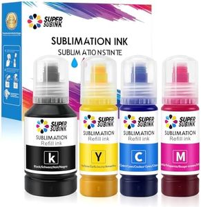 SUPERSUBINK Sublimation Ink 502 522 Refilled Bottles for Ecotank ET-2803 ET-2800 ET-2840 ET-2850 ET-4800 ET-15000 Inkjet Printer Heat Press Transfer Ink