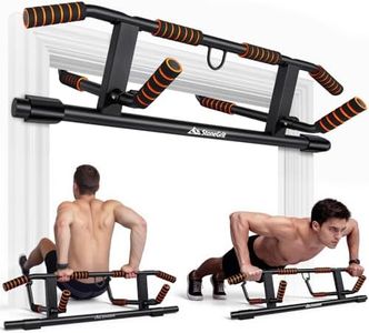 StoneGrit Pull Up Bar Doorway – Multi-Grip Strength Training Pull-Up Station, Heavy Duty Chin Up Bar with Ergonomic Angled Grips, 500 lbs / 230 kg Capacity for Home Gym Body Workout (No Drill Needed, Fits Almost All Doors)