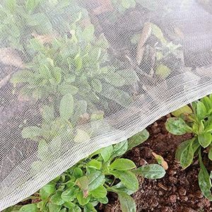Garden Insect Netting Pest Barrier: 10'x90' Bug Netting for Garden Protection Mosquito Net Fine Mesh Cicada Tree Net Greenhouse Row Cover for Crops Plants Vegetables Flowers Fruits Silver