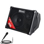 BP80 Battery Powered Acoustic Guitar Amplifier- Portable Bluetooth Speaker 100W, 6 Inputs,3 Band EQ,Black