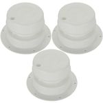 Acrux7 3 PCS RV Vent Cover, RV Roof Vent Caps Replacement for 1 to 2 3/8 Inch Pipe, Plastic Camper Roof Vent Cap, RV Plumbing Vent Cap Sewer Ceiling Vent Caps for Trailer Camper Motorhome (White)