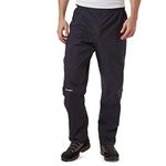 Berghaus Men's Hillwalker Gore-Tex Waterproof Trousers, Durable, Comfortable Rain Pants, Black, XL Regular (31 Inches)