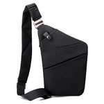 DKIIL NOIYB Personal Flex Bag for Men Women Chest Bag Slim Sling Bag Casual Anti Theft Sling Bag Multi Pockets Sling Crossbody Bag Chest Daypack for Travel Outdoor