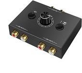 R/L Stereo Audio Switch Audio Switcher AB Switcher Passive Speaker Manual Selector Splitter Box Audio Sharing