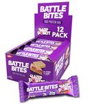 Battle Bites High Protein Bar, 12 x 62 g Low Carb Protein Bars - Glazed Sprinkled DOnut