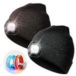 2 Pack LED Beanie Hat with Light an