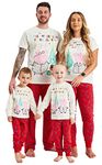 Peppa Pig Family Matching Christmas Pyjamas Mens Ladies Kids Christmas Pyjamas (Ladies, 8-10)