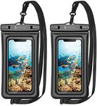 Syncwire Waterproof Phone Pouch, 2 Pack IPX8 Universal Waterproof Case Underwater Dry Bag Compatible with iPhone 13 12 Pro Max SE2 11 Pro XR X 8 7 6s Plus Galaxy S21 S10 Note 10 Google Pixel Up to 7"