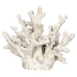 White Coral Décor - Beach Home Décor - Faux Coral Reef Décor 6.5” x 5” x 5.5” - Resin Coral Décor - White Coral Decoration - Coral Branch Décor - Coral Home Decoration