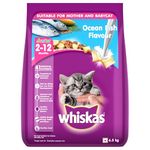 Whiskas Junior Mother Cat & Kitten (2-12 Months) Dry Cat Food, Ocean Fish Flavour, 6.5 kg, Contains 41 Essential Nutrients, Complete & Balanced Nutrition for Mother Cats & Kittens