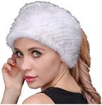 Knitted Real Mink Fur Heaband Headwear Winter Warm Black Brown Red Orange Pink Color Women Elastic