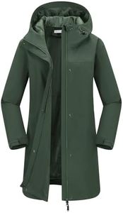 33,000ft Women's Waterproof Long Rain Coats with Mesh-Lind Breathable Rain Jacket with Hood Trench Coats Windbreaker