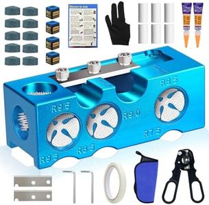 JAC HouseHold 11-in-1 Billiards Pool Cue Tips Shaper,Upgraded Aluminum Alloy Pool Cue Tips Replacement Kit Professional Cue Stick Tool,Pool Cue Accessories for Replacement and Shaping Cue Tips