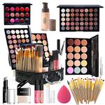 All in One Multipurpose Makeup Kit for Women -Makeup Brush Set,Eyeshadow Palette,Lip Gloss Set, Makeup Bag,Eyebrow Pencil,Mascara and Face Makeup