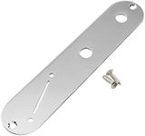 Musiclily Pro 32mm Steel Control Plate with Narrow Pots Hole Spacing and Angled Switch Slot for Tele Style Electric Guitar, Chrome