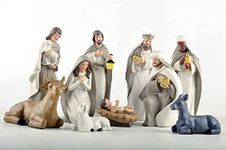 DurableDelights Christmas Nativity Set, Nativity Scene Includes 10 Resin Figurines-Baby Jesus, Mary, and Joseph, Perfect Ideal for Christmas Decor