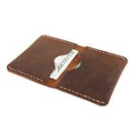 Handmade High Quality Cowhide Folding Retro Cade Case Card Holder Wallet