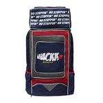 Whackk Warrior Blu Red |Cricket Kitbag |Cricket Kit Bag Backpack |Adult | 2 Bat Pocket Shoe & Helmet Pocket |Main pocket Fit 18" Leg Pad |2 Bottle Holder Easy Access Pocket |Player Edition Senior