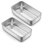 Bread Loaf Pan Set of 2, HaWare Stainless Steel Bread Pan for Baking Bread Banana Sandwich Cake, Non-Toxic & Heavy-Duty, Oven Safe & Dishwasher Safe