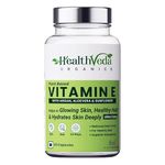 HEALTH VEDA ORGANICS PRIVATE LIMITED Vitamin E, 60 Veg Capsules For Skin And Hair, With Argan & Aloe Vera, Antioxidant Support, Naturally Nourished Skin & Hair For Men & Women