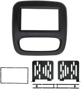 KAOLALI Panel de Salpicadero para Coche Renault, Marco de panel de DVD Panel de Salpicadero Estéreo para Coche Doble DIN Compatible con Renault Trafic para Opel Vivaro 2015+ 2Din Audio Stereo Panel