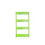 ATTRO Slim Rack 4 Layer Rack Made with Heavy Plastic Material Lightweight, Foldable and Portable Simple Assembly Comes with Movable Wheels Perfect for Kitchens Storage Organizer,Homes,Offices-Green