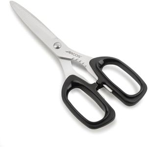 ARCOS Prochef Tijeras de Cocina de Acero Inoxidable 200mm y Mango de Polipropileno. Tijeras para Cortar carnes y Verduras. Color Negro
