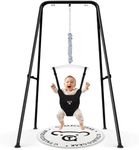 G TALECO GEAR Baby Jumper with Stand,Baby Bouncer,Easy Set-Up,Baby Exerciser for Active Babies,Suitable for Indoor and Outdoor, Water Mat Include (Black)