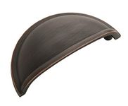 Amerock | Cabinet Cup Pull | Oil Rubbed Bronze | 3 inch (76 mm) Center to Center | Cup Pulls | 5 Pack | Drawer Pull | Drawer Handle | Cabinet Hardware