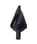 Mengshen HSS Step Drill Bit Set 10-45mm Spiral Flute, Triangle Shank High Speed Steel Large Bit Nitride Pagoda Step Drill for Carbon Steel, Sheet Iron, Insulation Boards, PVC Boards,Planks, Black