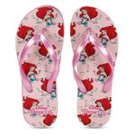 Disney Ariel HWDK3739L Women's Slippers | Stylish Comfortable Slippers with Cushioned Footbed Anti-Skid Soles | Perfect for Everyday Use Pink